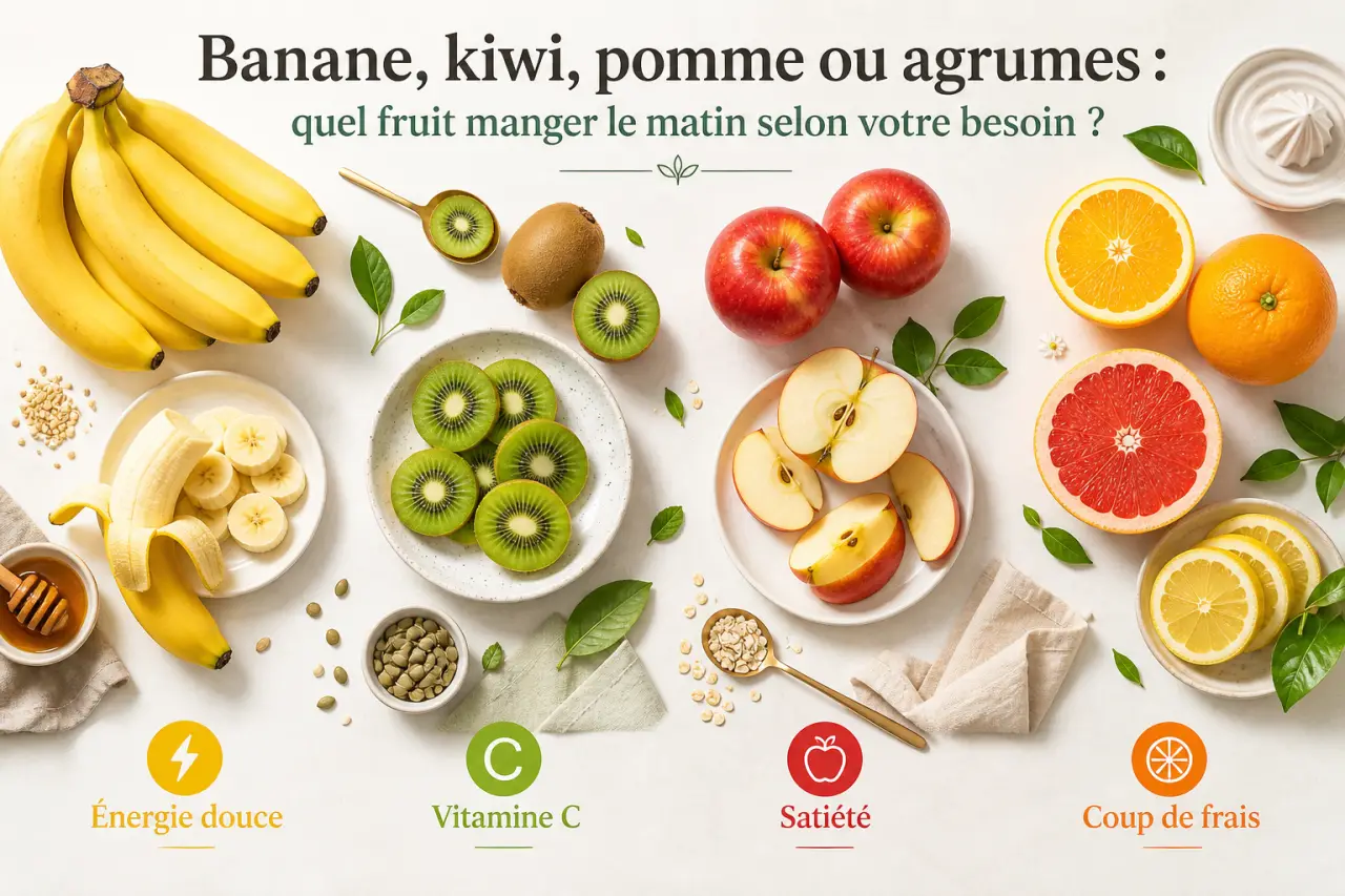 Banane, kiwi, pomme ou agrumes : quel fruit manger le matin selon votre besoin ?