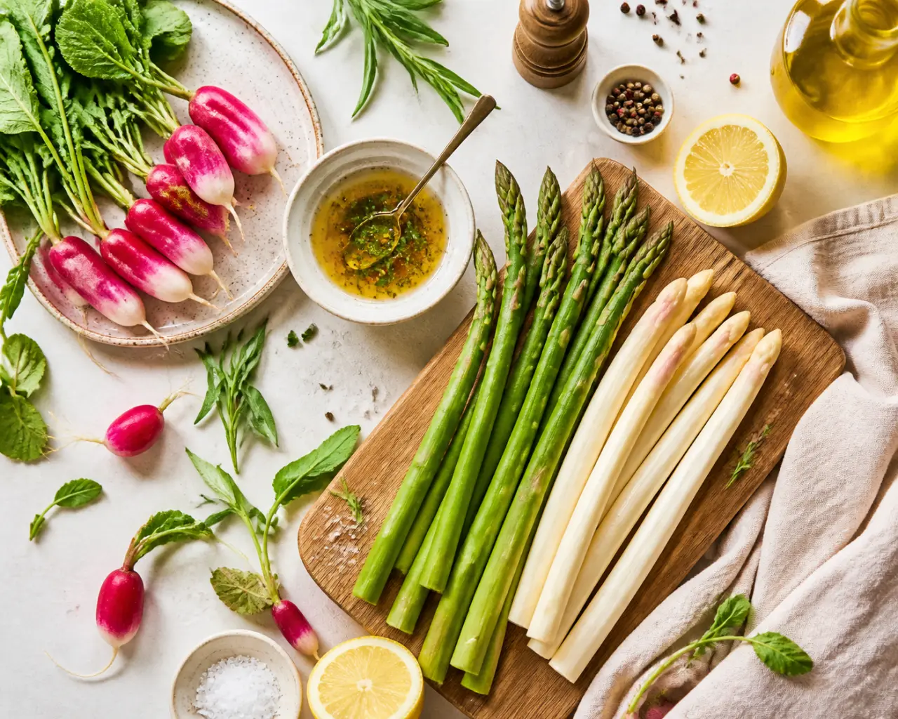 Asperges et radis : comment sublimer les légumes d'avril en moins de 30 minutes