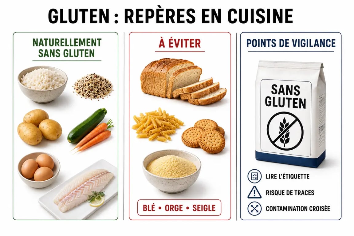 Sans gluten que manger : aliments autorisés, aliments à éviter et étiquettes à vérifier