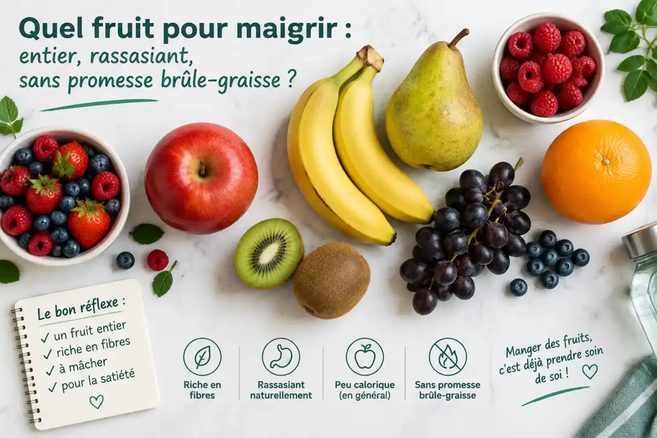 Quel fruit pour maigrir : entier, rassasiant, sans promesse brûle-graisse ?