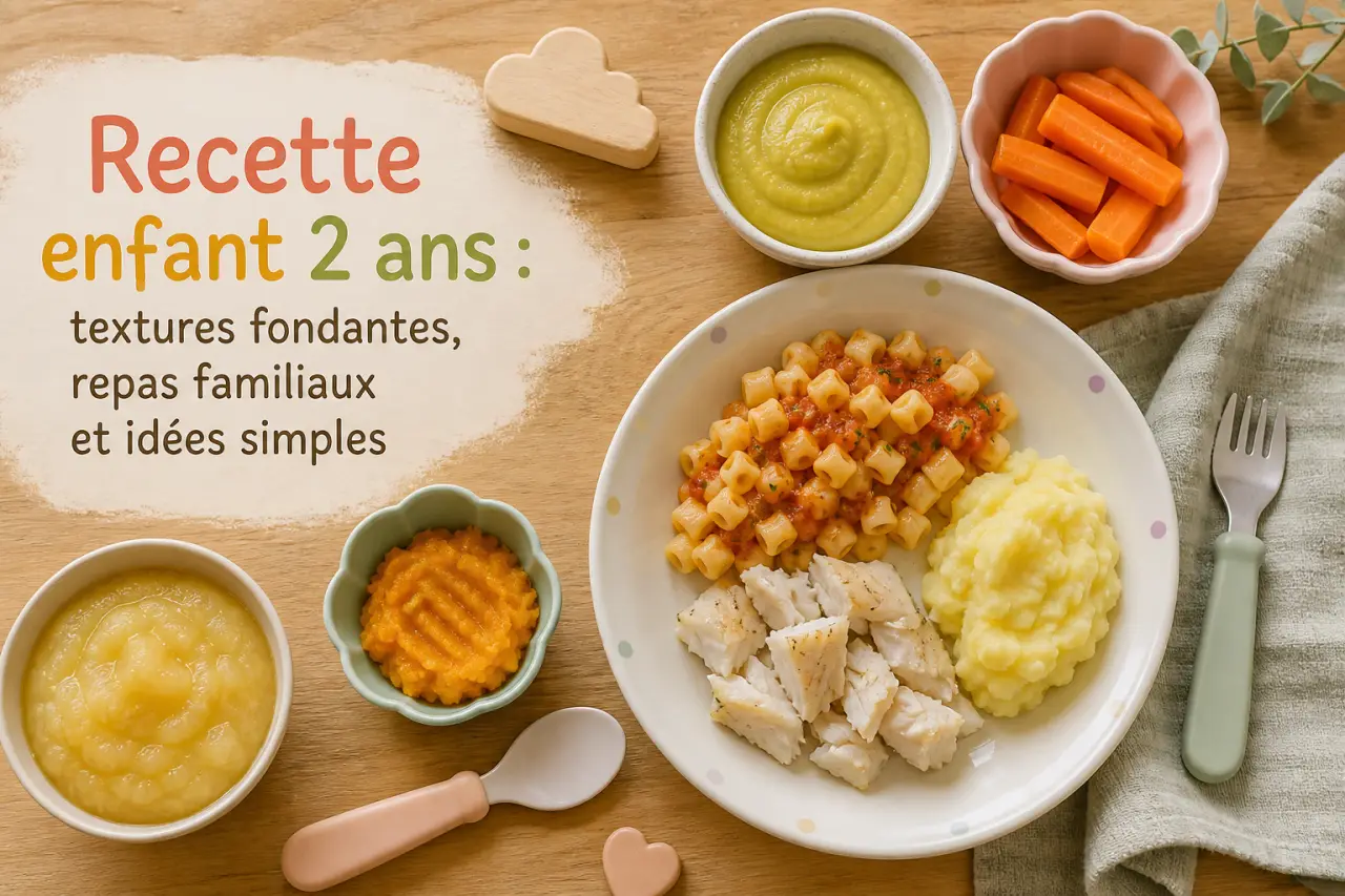 Recette enfant 2 ans : textures fondantes, repas familiaux et idées simples