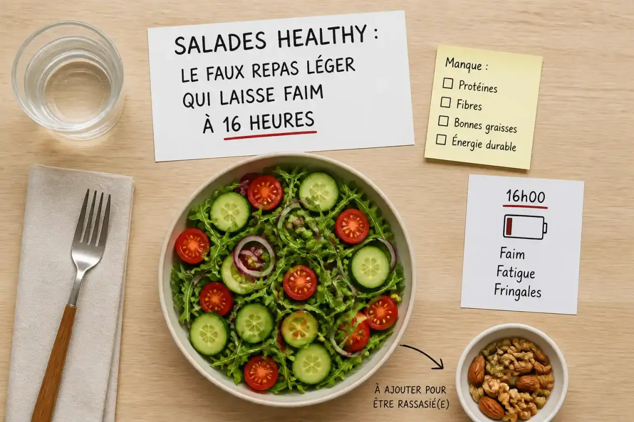 Salades healthy : le faux repas léger qui laisse faim à 16 heures